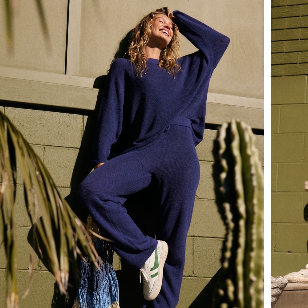 Free People Malibu Solid Pant Surf Set